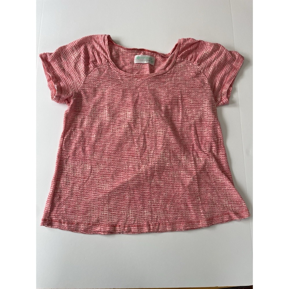 Aventura Women's Medium‎ Pink Stripe Short Sleeve
